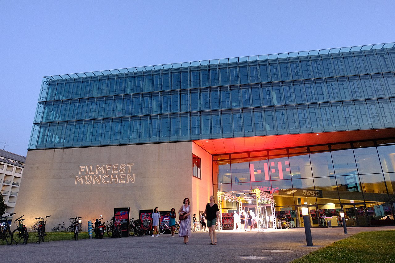 Open-air film festival screening